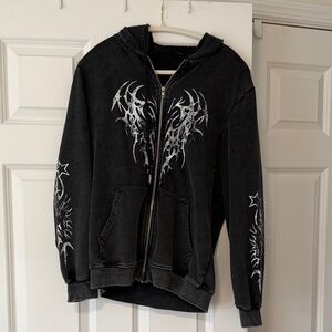 ROMWE Graphic Zip up